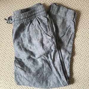 Chambray Linen Ankle Pant